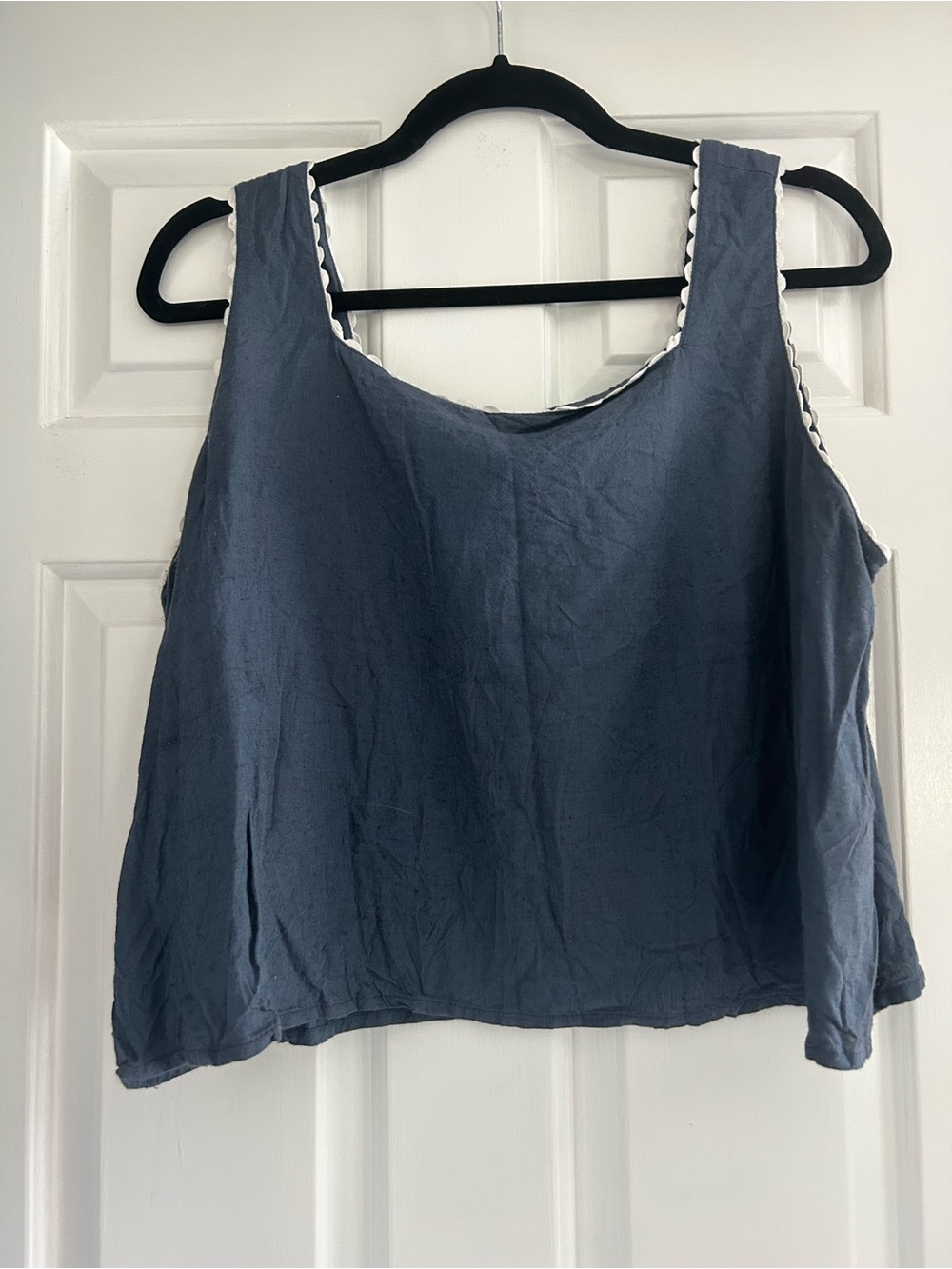 2 piece set-Women’s Sleeveless Navy Blue Tank Top and Matching Short